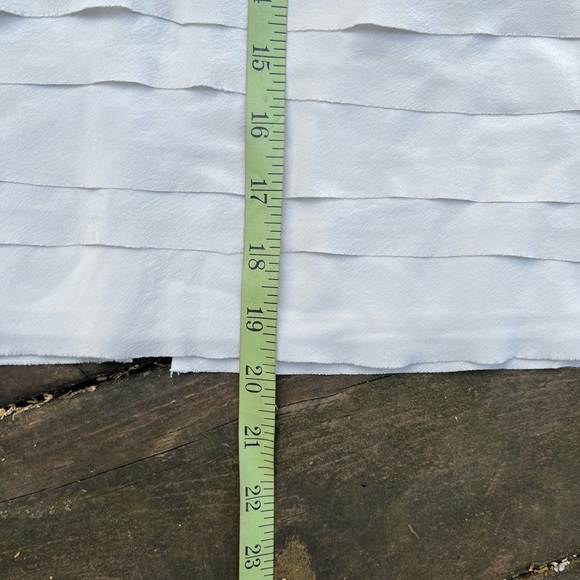 BCBGMaxAzria Moonlight Chiffon Tiered Mini w Black Elastic Waist Trim NWT - Picture 12 of 12